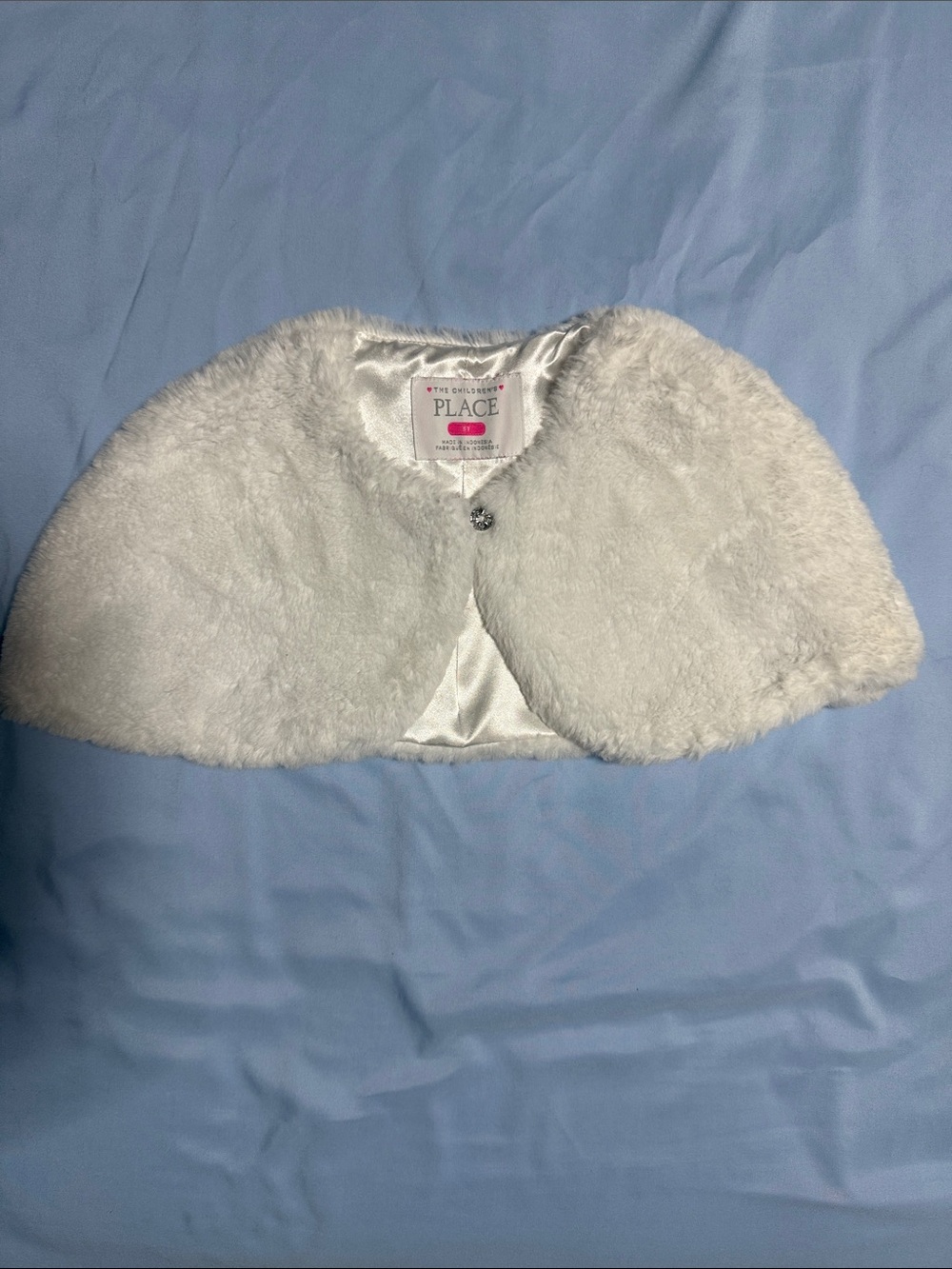 The Children's Place White Faux Fur Capelet - Girls